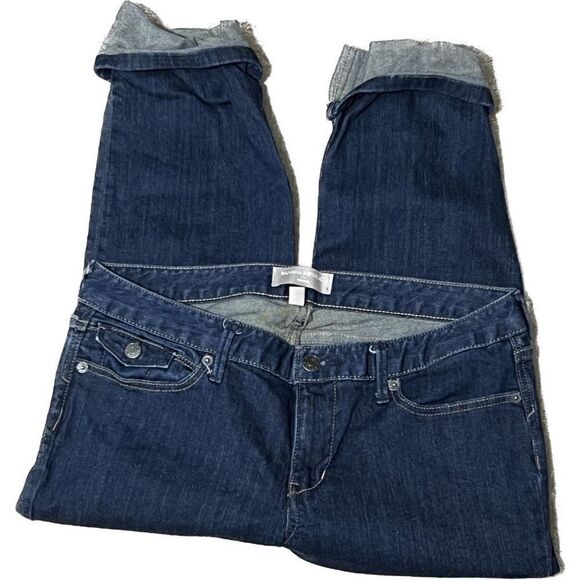 Banana Republic Womens Cropped Denim Jeans Mid Rise Blue Wash Size 30: - Picture 1 of 11